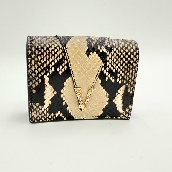 NEW Versace Python Compact Wallet - Picture 2 of 8
